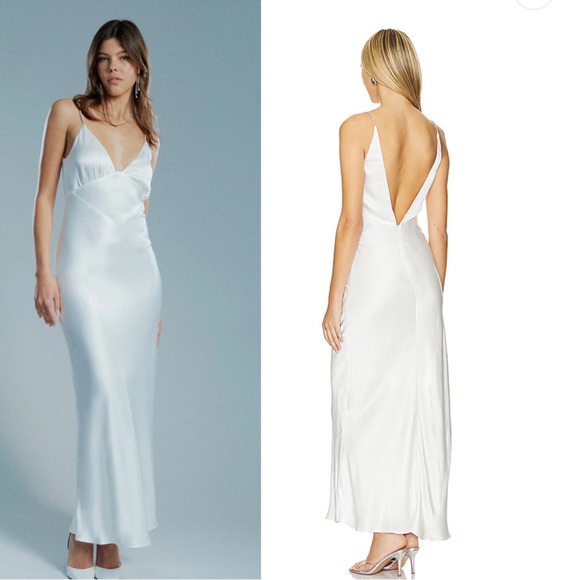 Bardot Capri Diamonte Slip Dress in Orchid White - Picture 1 of 14